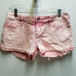 BULLHEAD womens/juniors size 9 pink cutoff jean shorts mid-rise